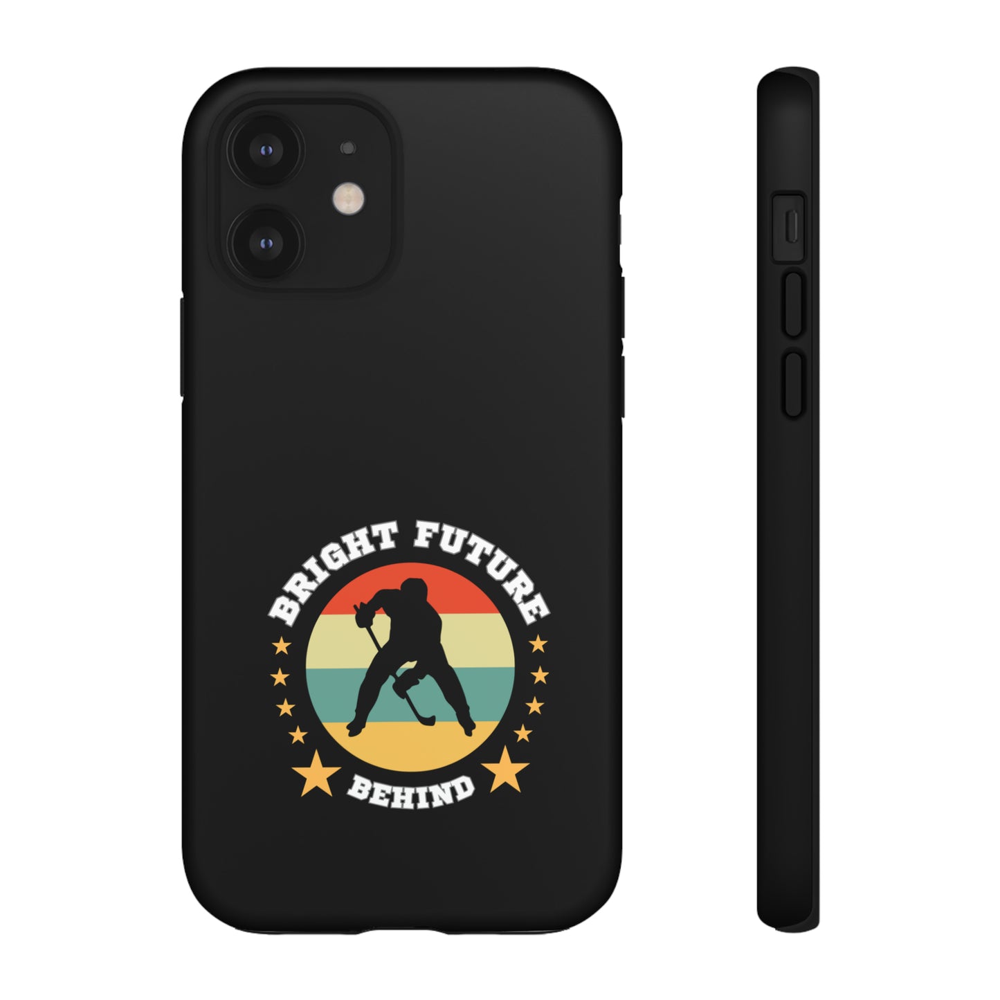 Bright Future phone case - GoBoi Store - Didn't quite make it to the NHL? No worries, neither did we. But hey, at least we've got these awesome phone cases to console us. Who needs the pros when you've got style like this? Materials: 100% polycarbonate (shell), 100% TPU (lining) Dual layer case for extra durability and protection Supports wireless charging (not including MagSafe) Stylish matte finish Clear, open ports for connectivity