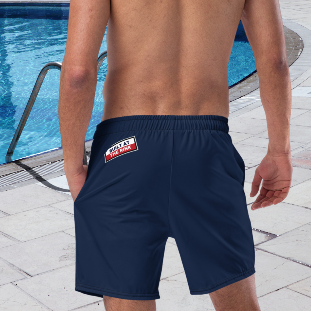 Built At The Rink men's navy swim trunks - GoBoi Store