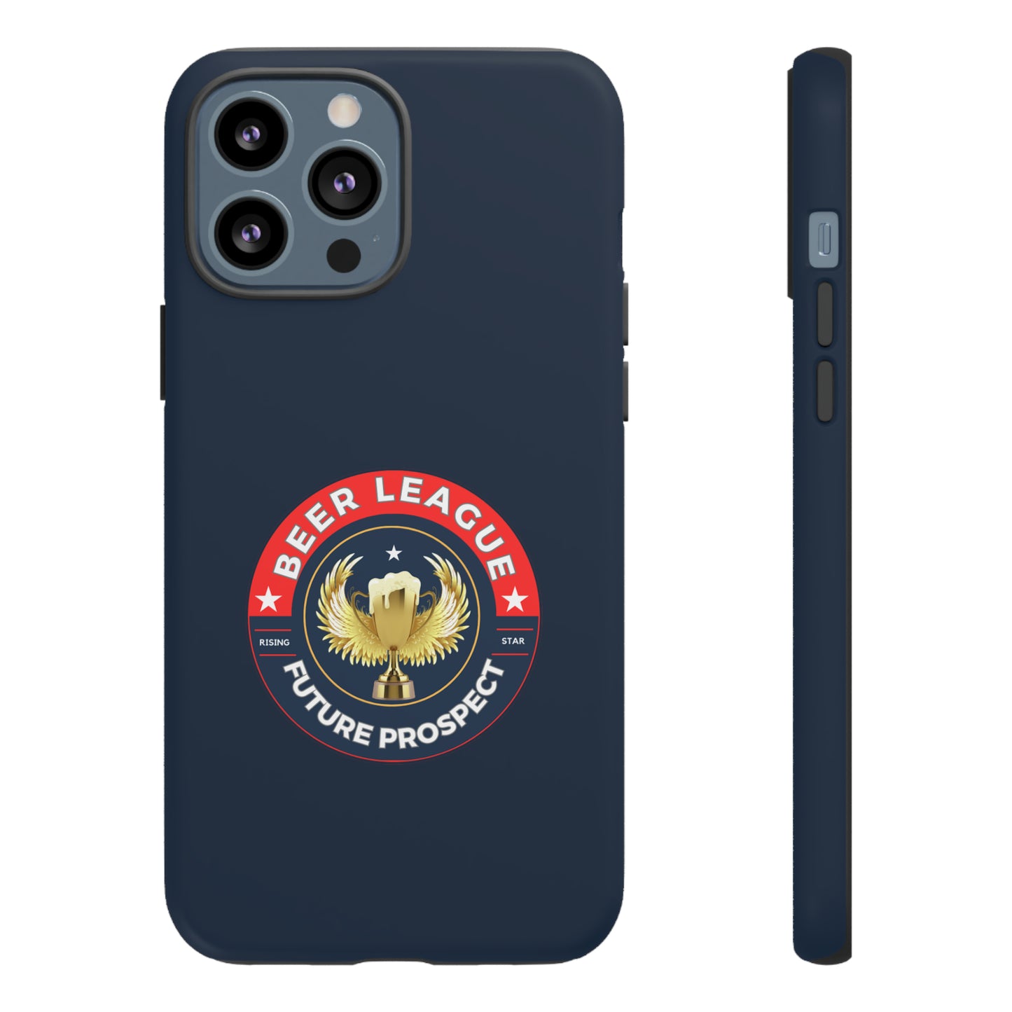 Beer League phone case - GoBoi Store - Missed the NHL draft? Welcome to the beer league future prospects club. Our phone cases might not get you to the big leagues, but they'll definitely make you look like a winner, even if you're just playing for the love of the game.Materials: 100% polycarbonate (shell), 100% TPU (lining) Dual layer case for extra durability and protection Supports wireless charging (not including MagSafe) Stylish matte finish Clear, open ports for connectivity