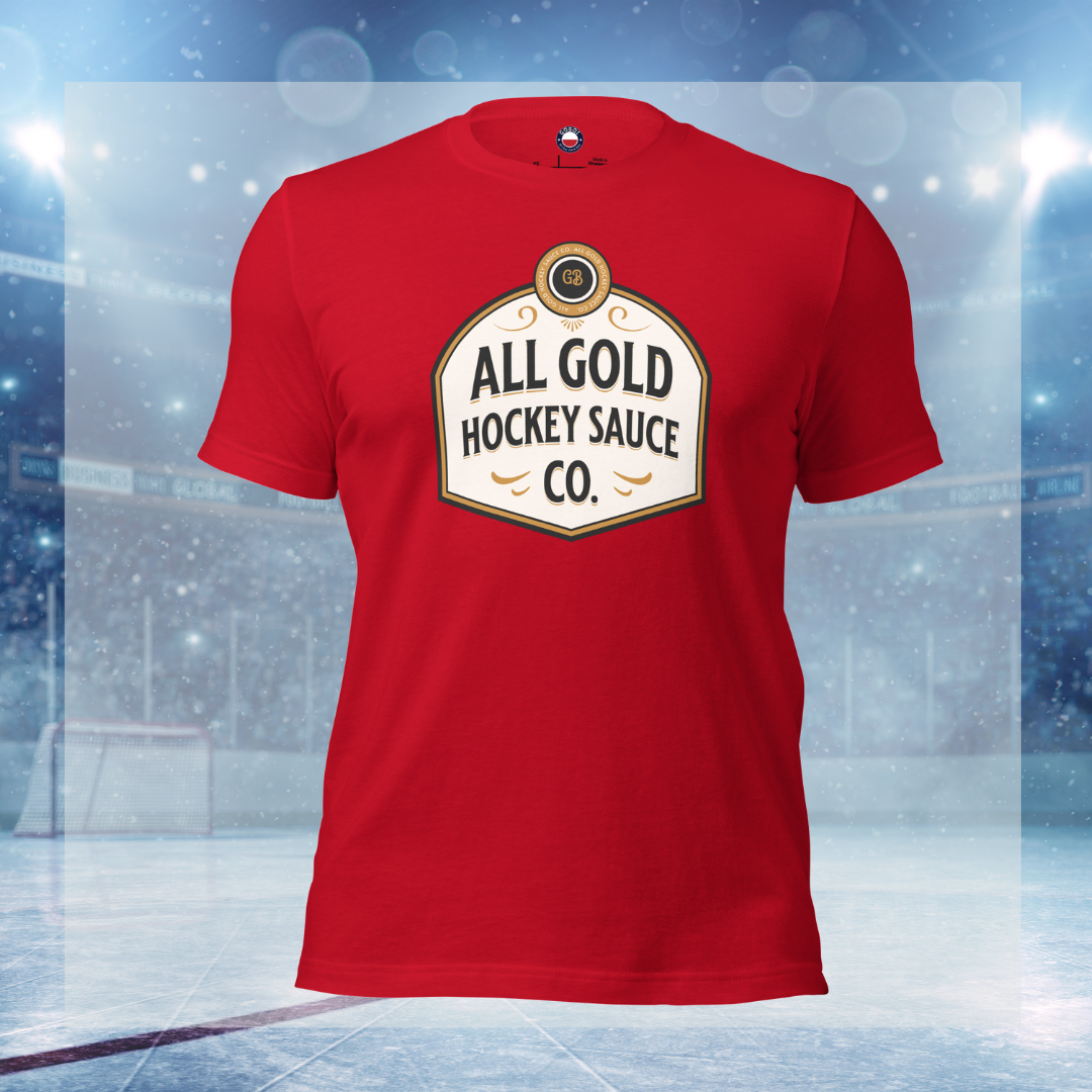 Hockey Sauce tee - GoBoi Store - Get ready to spice up game day! A hockey tee bursting with colorful and delicious flair. A little flavor makes every hockey moment better! We’re gonna make you an offer you can’t refuse: the best 100% cotton tee you’ve ever tried. Pre-shrunk fabric? Check. Side-seamed construction? Check. Best fit ever? Double check.