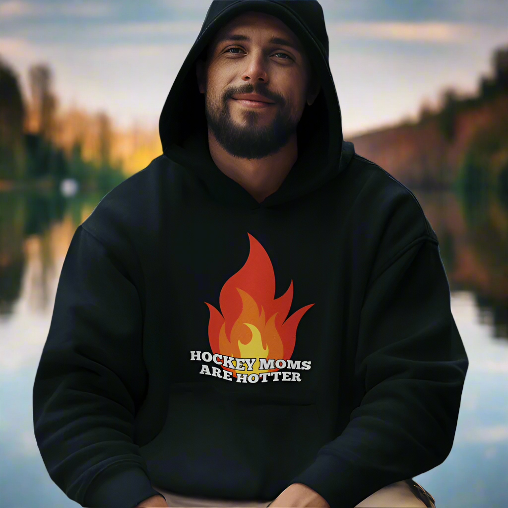Hockey Moms Are Hotter hoodie - GoBoi Store - For all who love and admire these hot creatures, join us in honoring the fierce and fabulous Hockey Moms who bring the love and passion to every game. This hoodie is made with a thick blend of cotton and polyester, it feels plush, soft and warm, a perfect choice for any cold day.