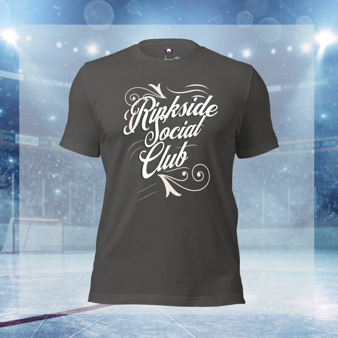 Rinkside t-shirt - GoBoi Store - Welcome to the Rinkside Social Club where the rink is more than just a place – it's a way of life! It's where lifelong friendships are forged and where the purest form of athletic life unfolds. This t-shirt is everything you've dreamed of and more. It feels soft and lightweight, with the right amount of stretch. It's comfortable and flattering for all.