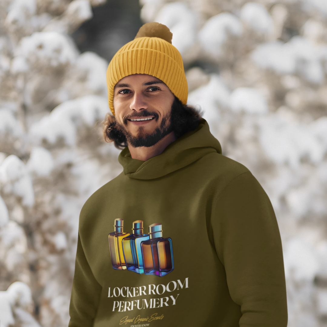 Locker Room Perfumery hoodie - GoBoi Store - Picture it: the smell of excitement mingling with the echoes of cheers and high-fives. That's the aroma of success, my friend. Welcome to Locker Room Perfumery, where every scent tells a story of hard work, passion, and the sweet smell of victory! This hoodie is made with a thick blend of cotton and polyester, it feels plush, soft and warm, a perfect choice for any cold day.