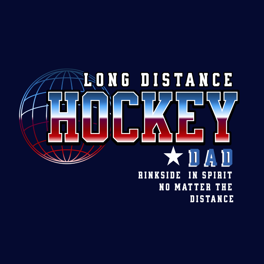 Long Distance Hockey Dad tee - GoBoi Store - Show your support with this heartfelt tee! For the proud dad who cheers from afar, it captures the essence of being rinkside in spirit, no matter the distance. Celebrate the journey as your player chases their dreams, knowing you’re always with them in heart! This t-shirt is everything you've dreamed of and more. It feels soft and lightweight, with the right amount of stretch. It's comfortable and flattering for all.