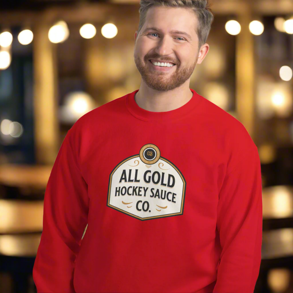 Hockey Sauce Sweatshirt - GoBoi Store - Get ready to spice up game day bursting with colorful and delicious flair. Perfect for those who know that a little flavor makes every hockey moment better!A sturdy and warm sweatshirt bound to keep you warm in the colder months. A pre-shrunk, classic fit sweater that’s made with air-jet spun yarn for a soft feel.