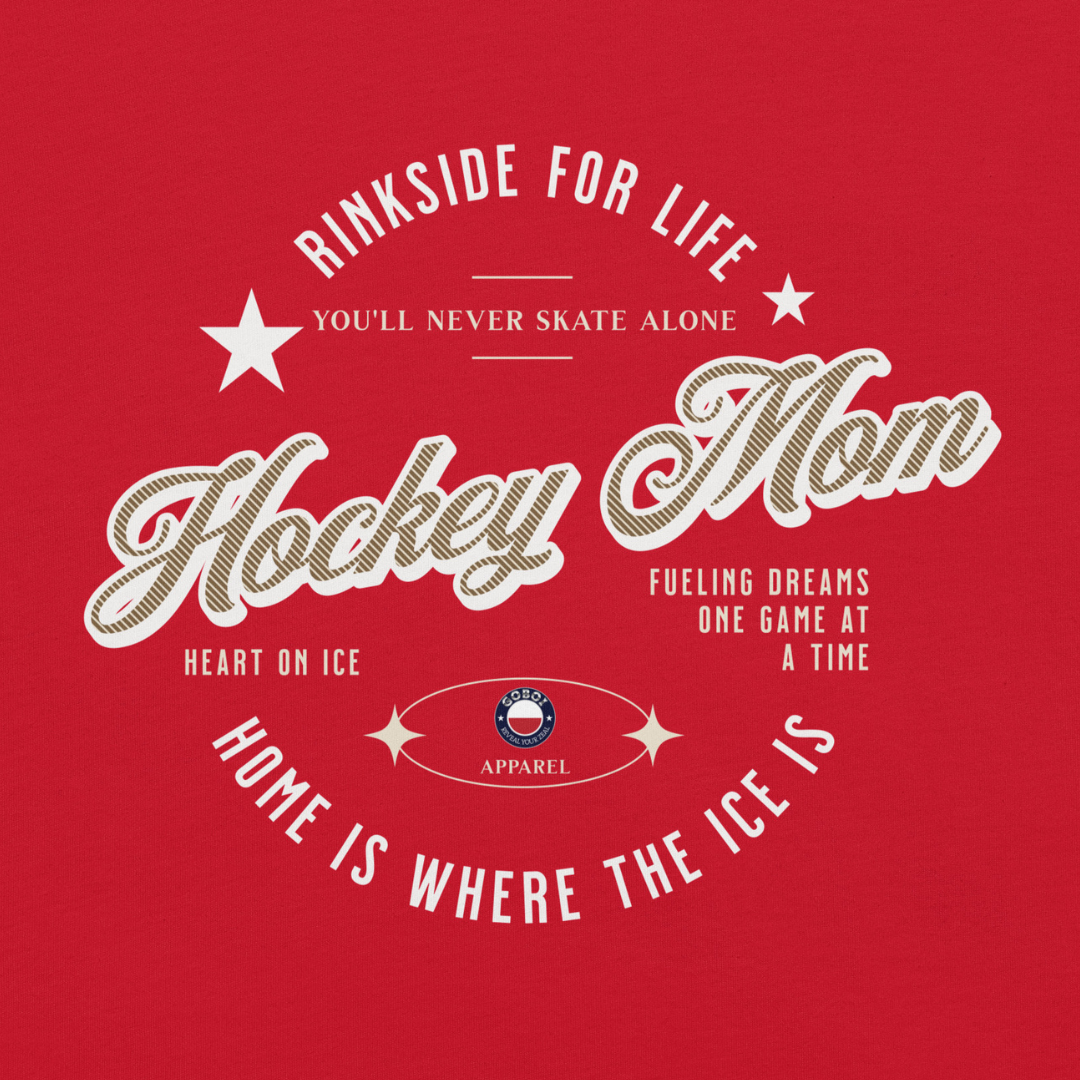 Hockey Mom tee - GoBoi Store - Classic, fresh, sporty tee captures the pride and dedication of a true hockey mom. A go-to piece that transitions effortlessly from classic office style under a blazer to a sportier or more rugged look. This t-shirt is everything you've dreamed of and more. It feels soft and lightweight, with the right amount of stretch. It's comfortable and flattering for all.