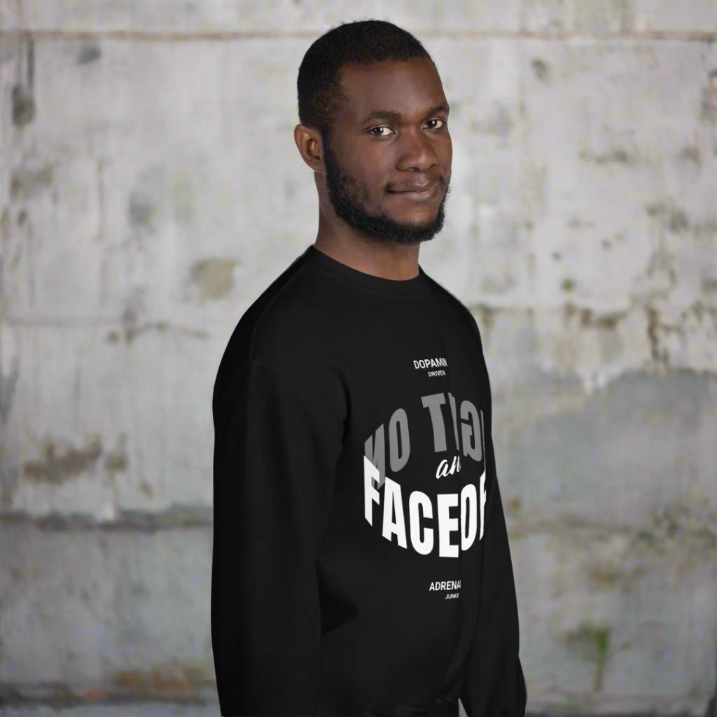Face Off Sweatshirt - GoBoi Store - A sturdy and warm sweatshirt bound to keep you warm in the colder months. A pre-shrunk, classic fit sweater that’s made with air-jet spun yarn for a soft feel.