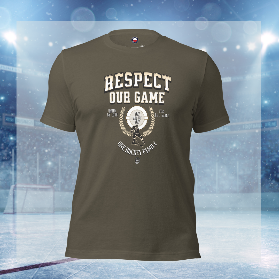 Respect Our Game tee - GoBoi Store - Show your love for the sport with this powerful statement tee! It’s a reminder to respect the game and all who play it, even when the competition gets fierce. This t-shirt is everything you've dreamed of and more. It feels soft and lightweight, with the right amount of stretch. It's comfortable and flattering for all.