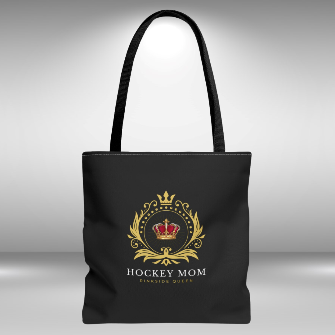 Rinkside Queen tote bag - GoBoi Store - From the crack of dawn practices to the exhilarating thrill of game day, we are the unwavering force on the sidelines, cheering on our beloved players with every ounce of our being.