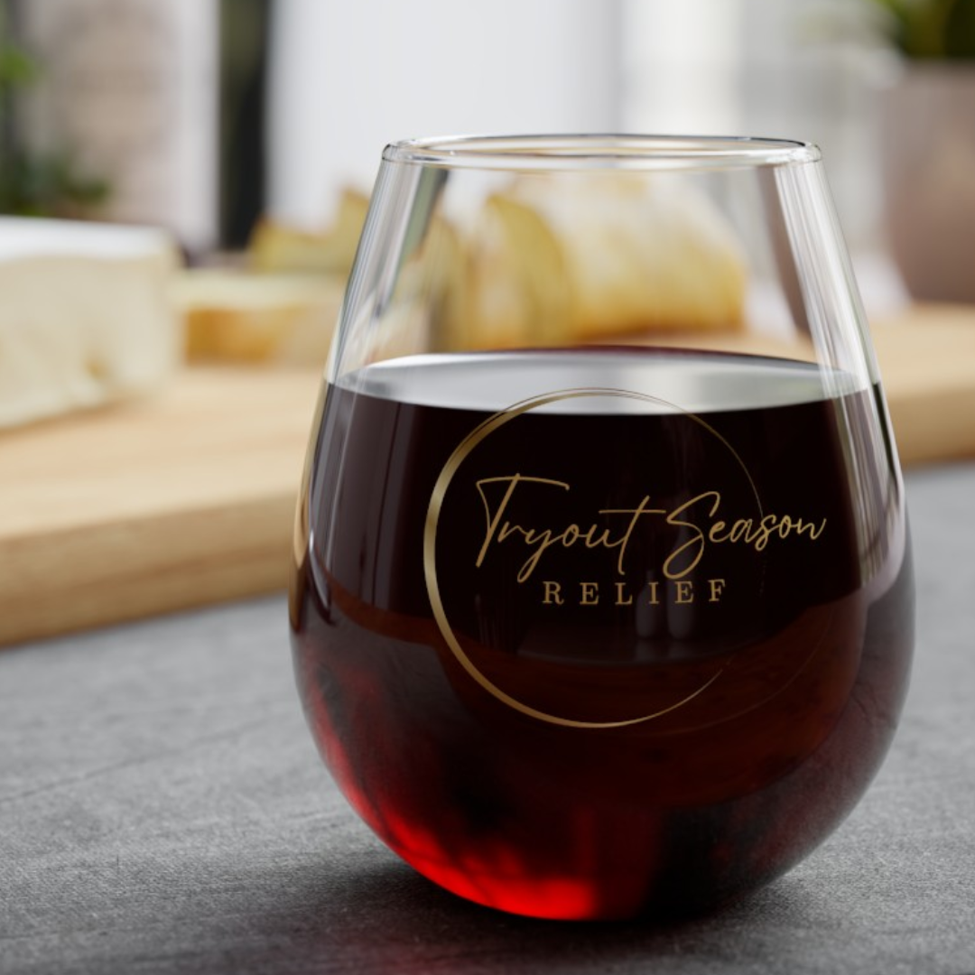 Tryout Season wine glass - GoBoi Store - For parents who crave a moment of respite during tryout season's gripping tension and stress, we understand. And in those precious moments of reprieve, when the rink's lights fade and the echoes of cheers dim, there's solace in the clink of a well-crafted glass. In the quiet of the evening, as the stars peek through the window and the weight of the day lifts, there's comfort in the smooth glide of a quality drink.