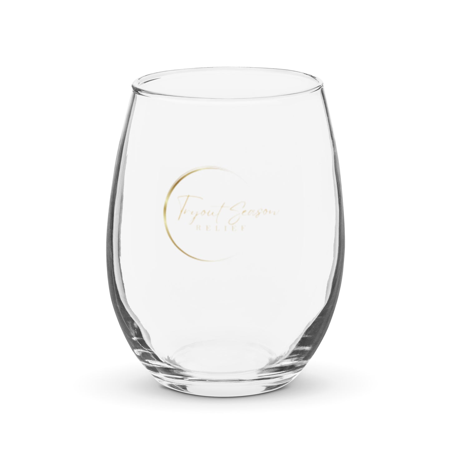 Tryout Season Relief stemless wine glass
