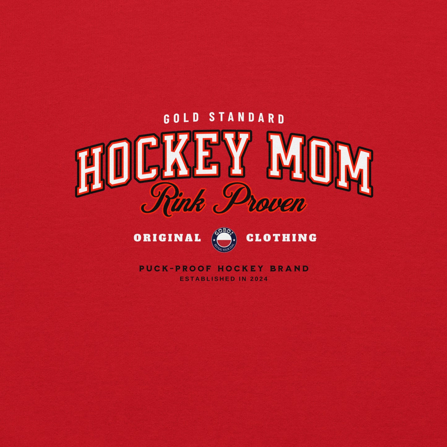 Rink Proven Hockey Mom Sweatshirt - GoBoi Store - For the moms who’ve seen it all—early mornings, rink-side cheers, and endless gear hauls. This classic varsity-style sweater shows you’re not just any hockey mom; you’re rink proven. Wear it with pride!A sturdy and warm sweatshirt bound to keep you warm in the colder months. A pre-shrunk, classic fit sweater that’s made with air-jet spun yarn for a soft feel.