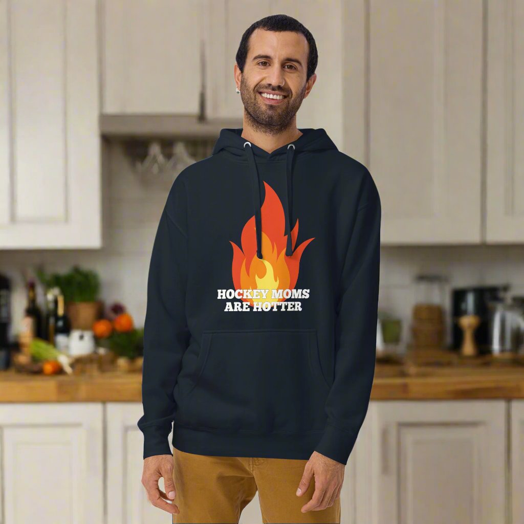 Hockey Moms Are Hotter hoodie - GoBoi Store - For all who love and admire these hot creatures, join us in honoring the fierce and fabulous Hockey Moms who bring the love and passion to every game. This hoodie is made with a thick blend of cotton and polyester, it feels plush, soft and warm, a perfect choice for any cold day.