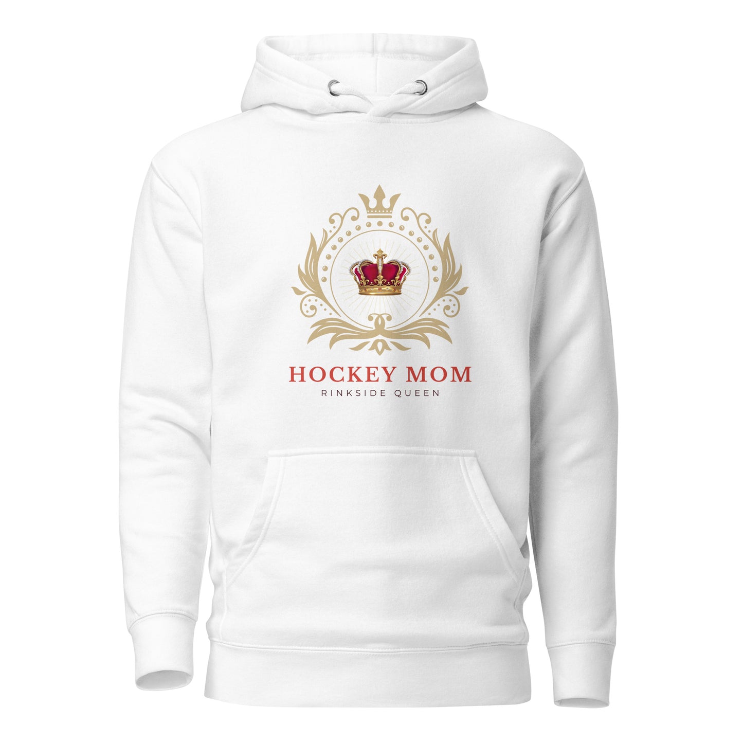 Rinkside Queen hoodie - GoBoi Store - Step into the spotlight with our Rinkside Queen collection – a tribute to the indomitable spirit of hockey moms everywhere. With hearts as vast as the ice itself, we stand as pillars of strength and support, our love for the game burning brighter than the arena lights. This top quality hoodie feels plush, soft and warm, a perfect choice for any cold day.