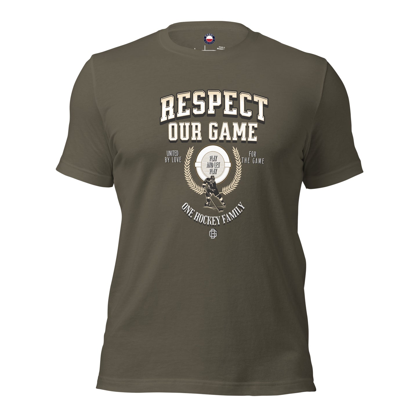 Respect Our Game tee - GoBoi Store - Show your love for the sport with this powerful statement tee! It’s a reminder to respect the game and all who play it, even when the competition gets fierce. This t-shirt is everything you've dreamed of and more. It feels soft and lightweight, with the right amount of stretch. It's comfortable and flattering for all.