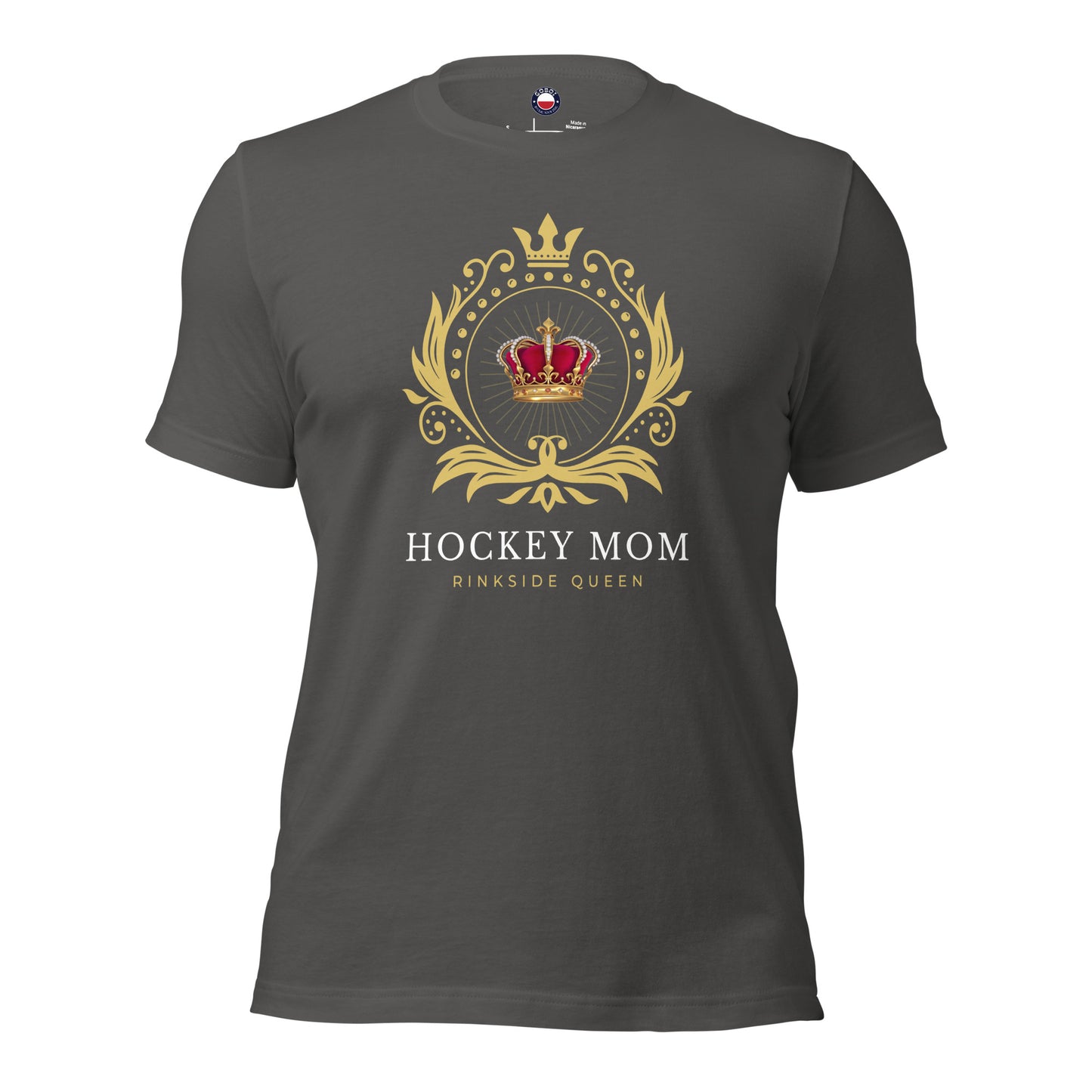 Rinkside Queen t-shirt - GoBoi Store - Step into the spotlight with our Rinkside Queen collection – a tribute to the indomitable spirit of hockey moms everywhere. Everyone needs the perfect t-shirt to complement an everyday, laid-back look. The ideal top for so many occasions, this lightweight cotton tee will keep you comfy and looking smart.