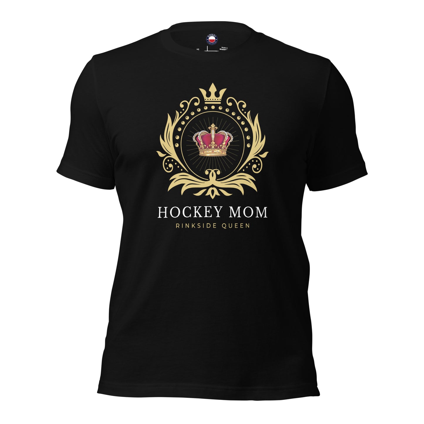 Rinkside Queen t-shirt - GoBoi Store - Step into the spotlight with our Rinkside Queen collection – a tribute to the indomitable spirit of hockey moms everywhere. Everyone needs the perfect t-shirt to complement an everyday, laid-back look. The ideal top for so many occasions, this lightweight cotton tee will keep you comfy and looking smart.