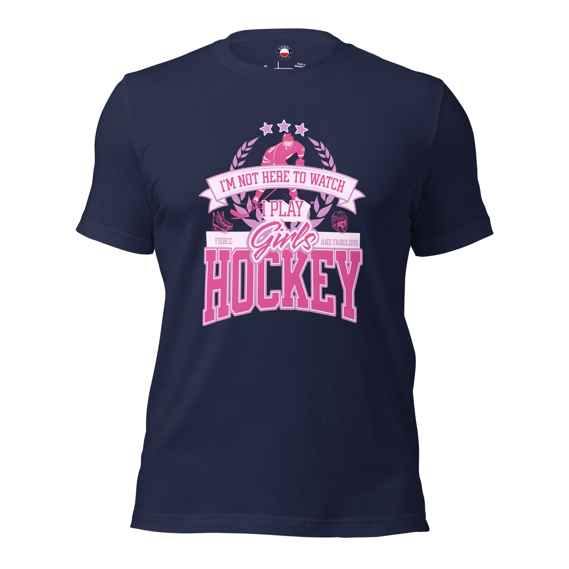 Girls Hockey tee - GoBoi Store -  Not on the sidelines—she’s here to play. And oh boy, she plays with heart on fire ❤️🔥 T-shirts are a dime a dozen, but this one stands out from the pack. It’s super soft, breathable, and has just the right amount of stretch. Need we say more?