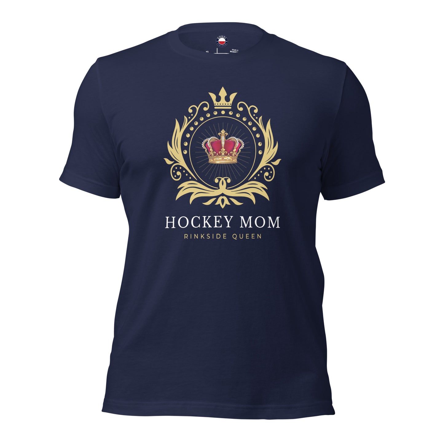 Rinkside Queen t-shirt - GoBoi Store - Step into the spotlight with our Rinkside Queen collection – a tribute to the indomitable spirit of hockey moms everywhere. Everyone needs the perfect t-shirt to complement an everyday, laid-back look. The ideal top for so many occasions, this lightweight cotton tee will keep you comfy and looking smart.