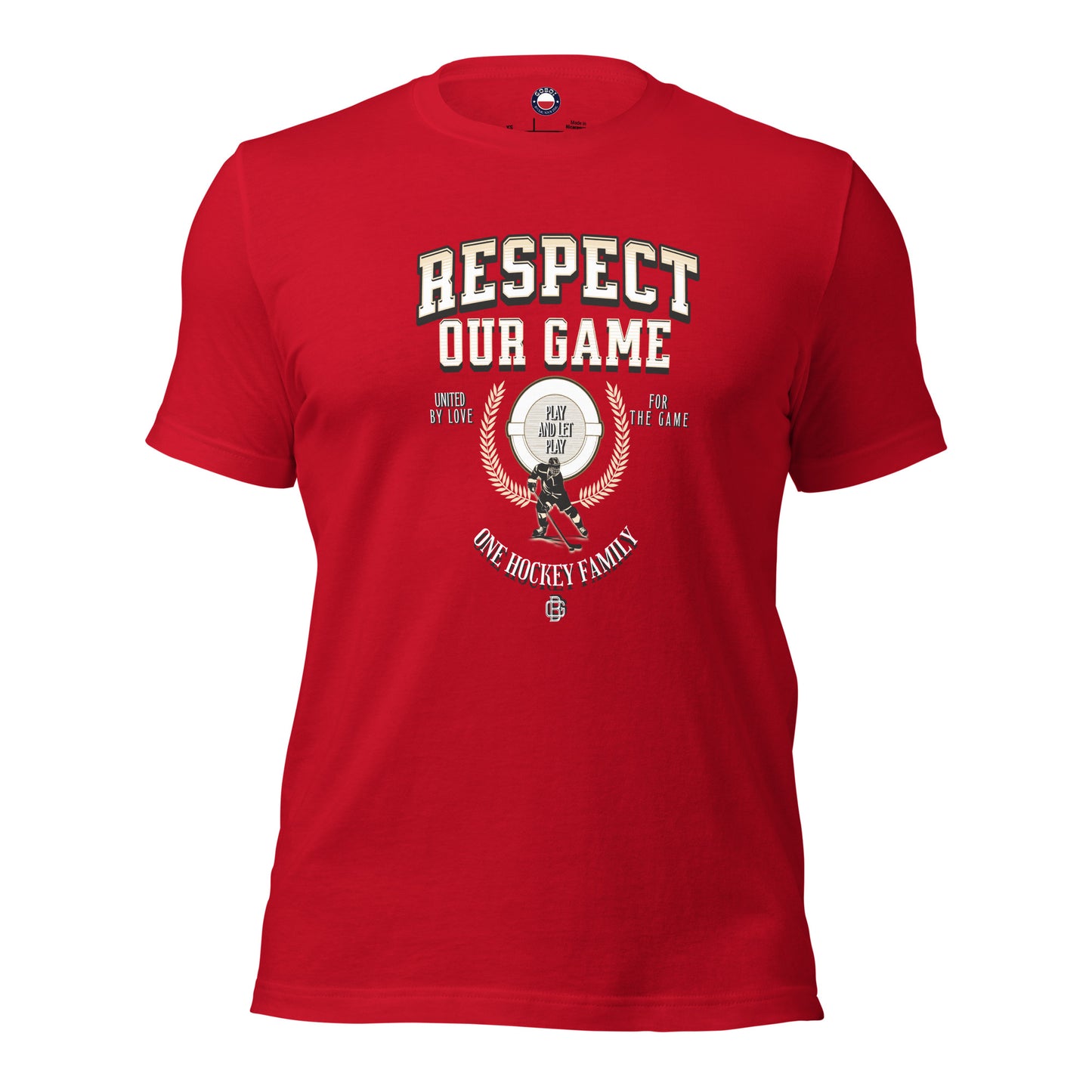 Respect Our Game tee - GoBoi Store - Show your love for the sport with this powerful statement tee! It’s a reminder to respect the game and all who play it, even when the competition gets fierce. This t-shirt is everything you've dreamed of and more. It feels soft and lightweight, with the right amount of stretch. It's comfortable and flattering for all.