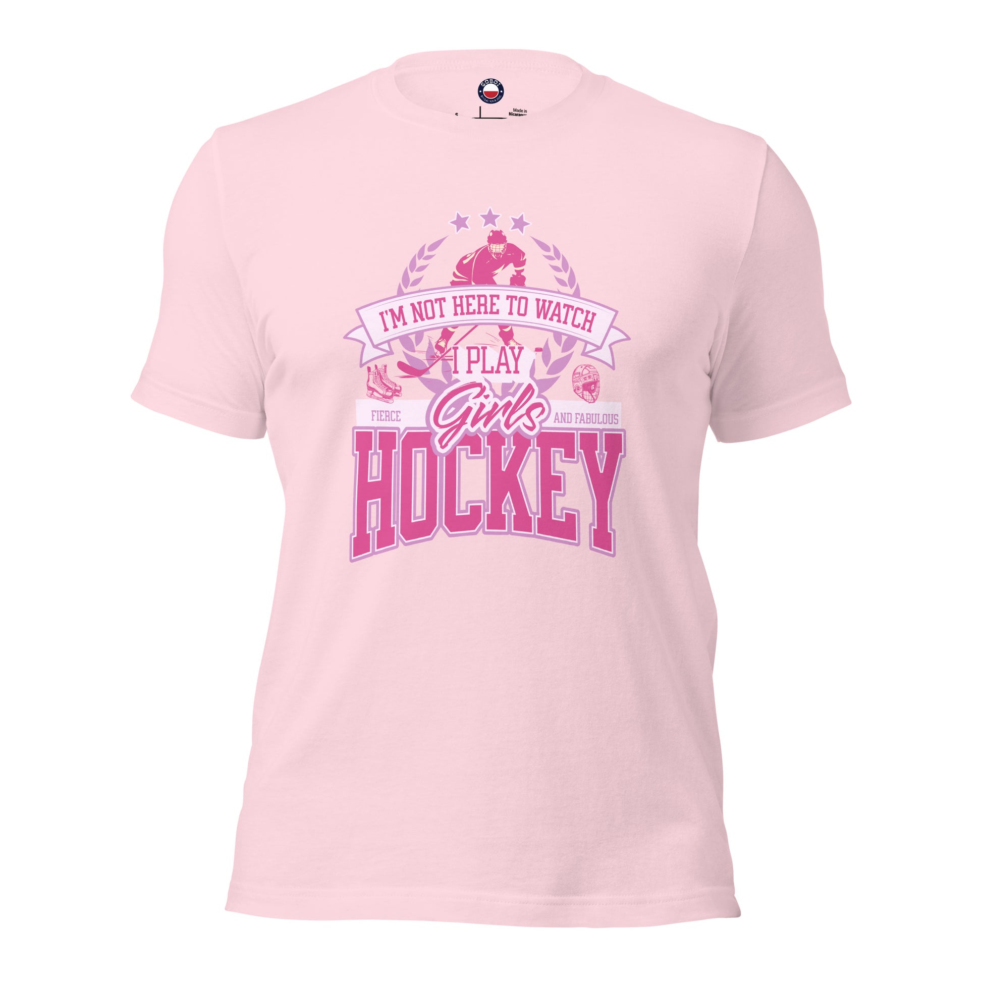 Girls Hockey tee - GoBoi Store -  Not on the sidelines—she’s here to play. And oh boy, she plays with heart on fire ❤️🔥 T-shirts are a dime a dozen, but this one stands out from the pack. It’s super soft, breathable, and has just the right amount of stretch. Need we say more?