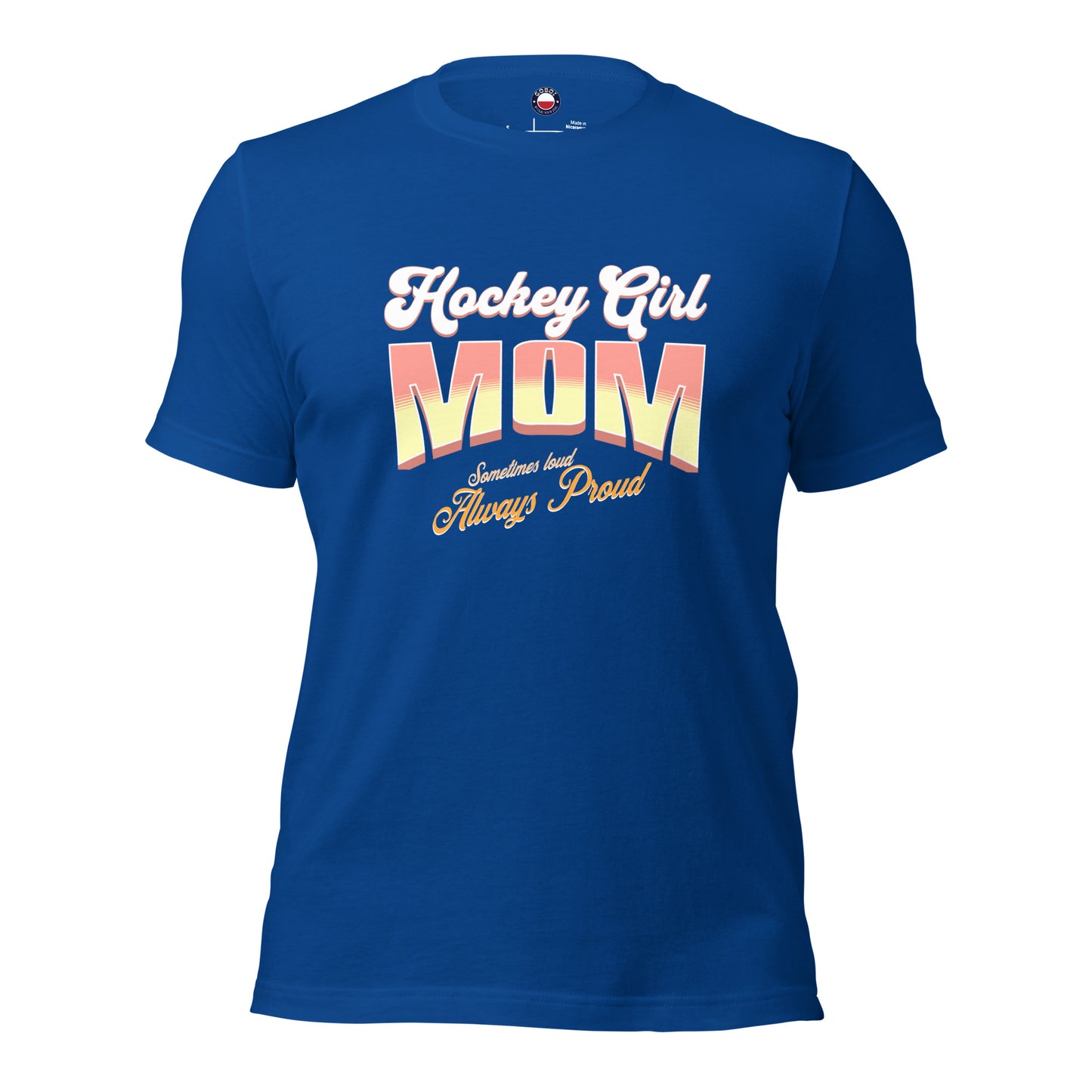 Hockey Girl Mom tee - GoBoi Store - For the proud mama who brings all the flavor to the rink. With delicious colors and a style that’s as vibrant as her spirit, this tee celebrates every goal and every moment! We’re gonna make you an offer you can’t refuse: the best 100% cotton tee you’ve ever tried. Pre-shrunk fabric? Check. Side-seamed construction? Check. Best fit ever? Double check.
