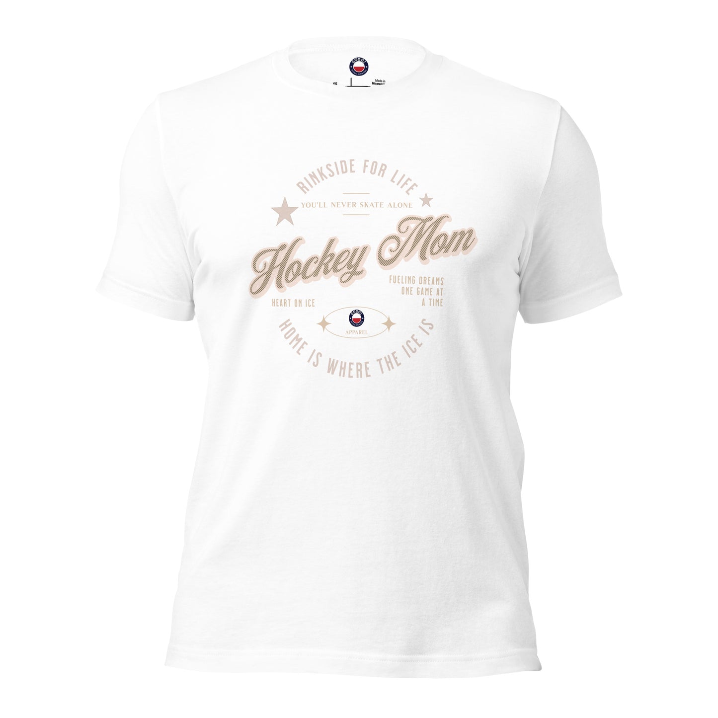 Hockey Mom tee - GoBoi Store - Classic, fresh, sporty tee captures the pride and dedication of a true hockey mom. A go-to piece that transitions effortlessly from classic office style under a blazer to a sportier or more rugged look. This t-shirt is everything you've dreamed of and more. It feels soft and lightweight, with the right amount of stretch. It's comfortable and flattering for all.