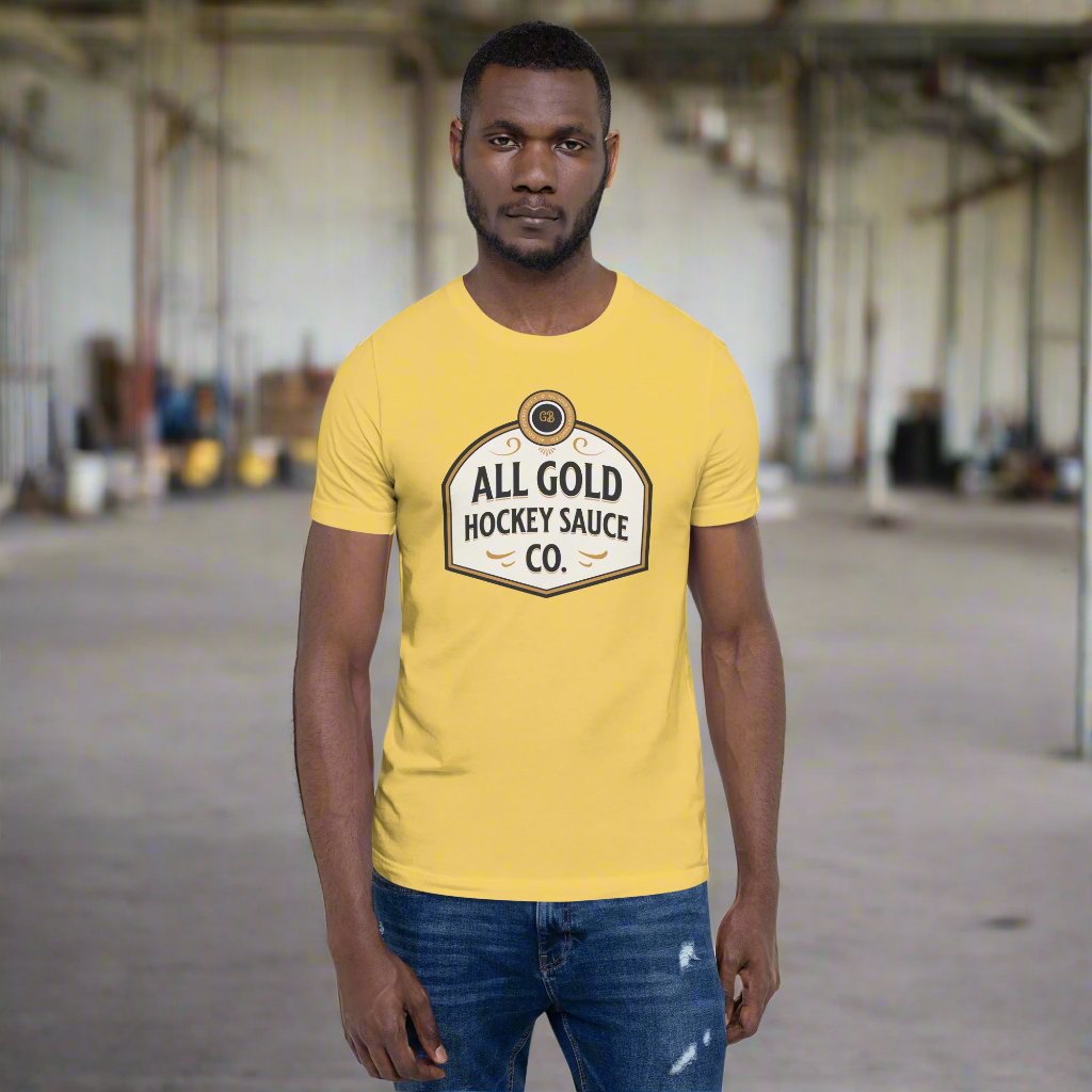 Hockey Sauce tee - GoBoi Store - Get ready to spice up game day! A hockey tee bursting with colorful and delicious flair. A little flavor makes every hockey moment better! We’re gonna make you an offer you can’t refuse: the best 100% cotton tee you’ve ever tried. Pre-shrunk fabric? Check. Side-seamed construction? Check. Best fit ever? Double check.