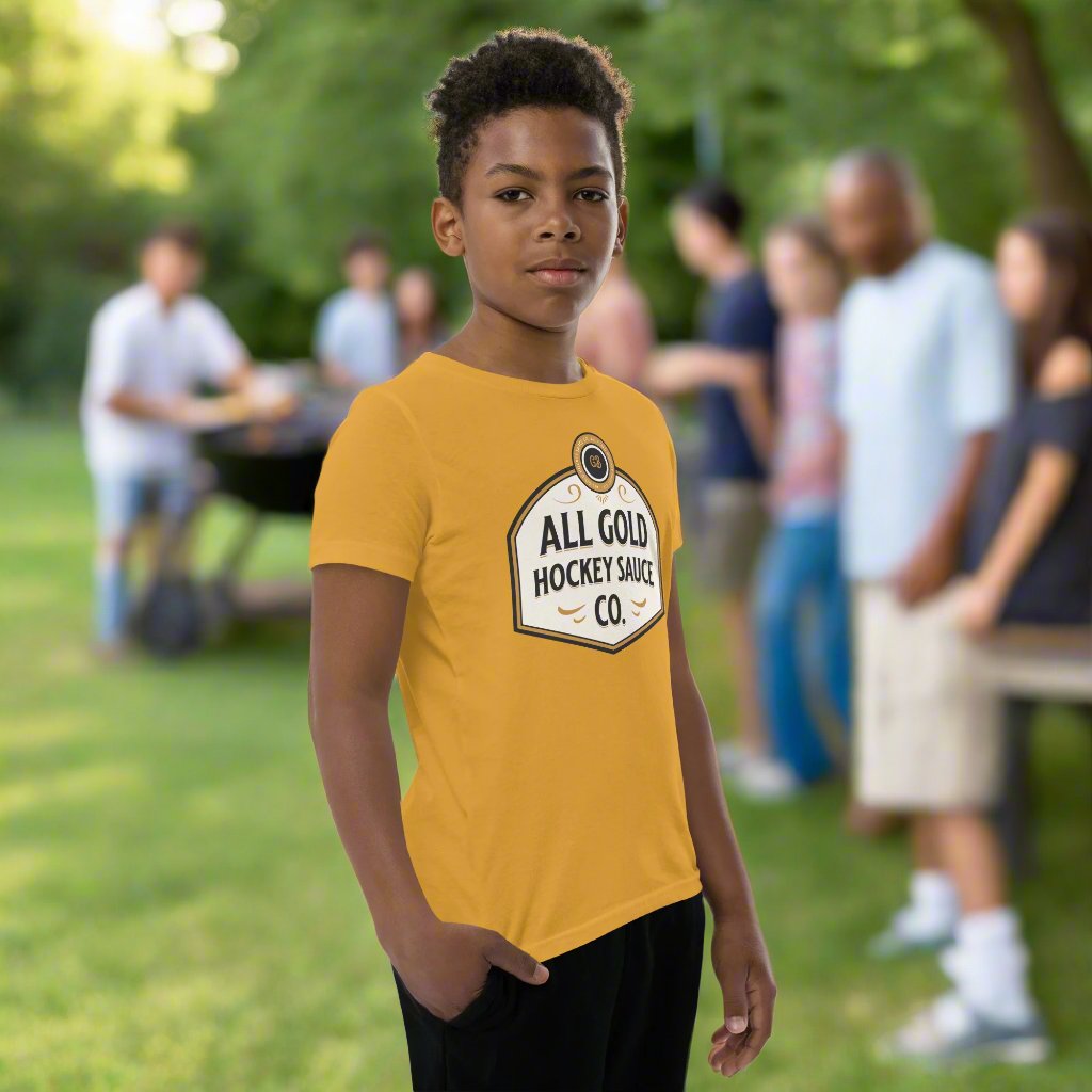 Hockey Sauce youth tee - GoBoi Store - This is the tee that you've been looking for, and it's bound to become a favorite in any youngster's wardrobe. It's light, soft, and comes with a unique design that stands out from the crowd wherever you go!