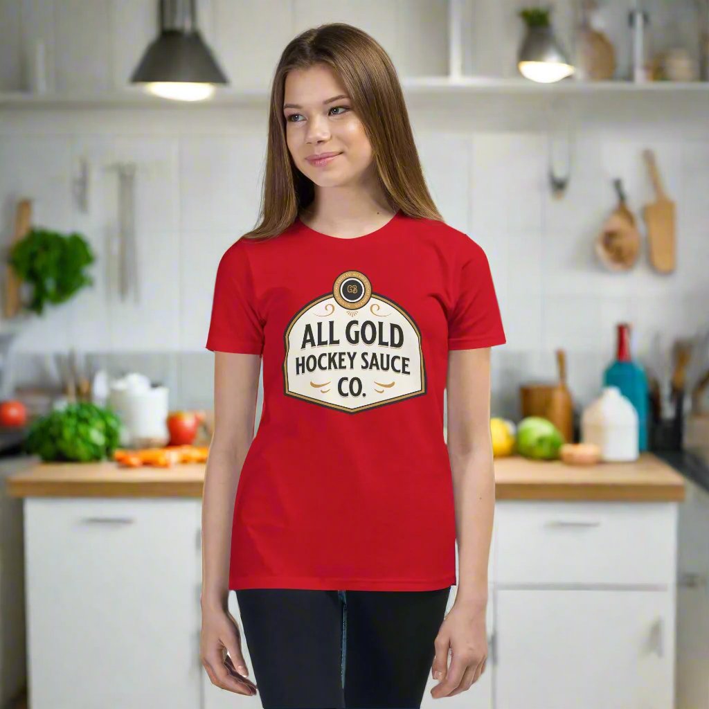 Hockey Sauce youth tee - GoBoi Store - This is the tee that you've been looking for, and it's bound to become a favorite in any youngster's wardrobe. It's light, soft, and comes with a unique design that stands out from the crowd wherever you go!