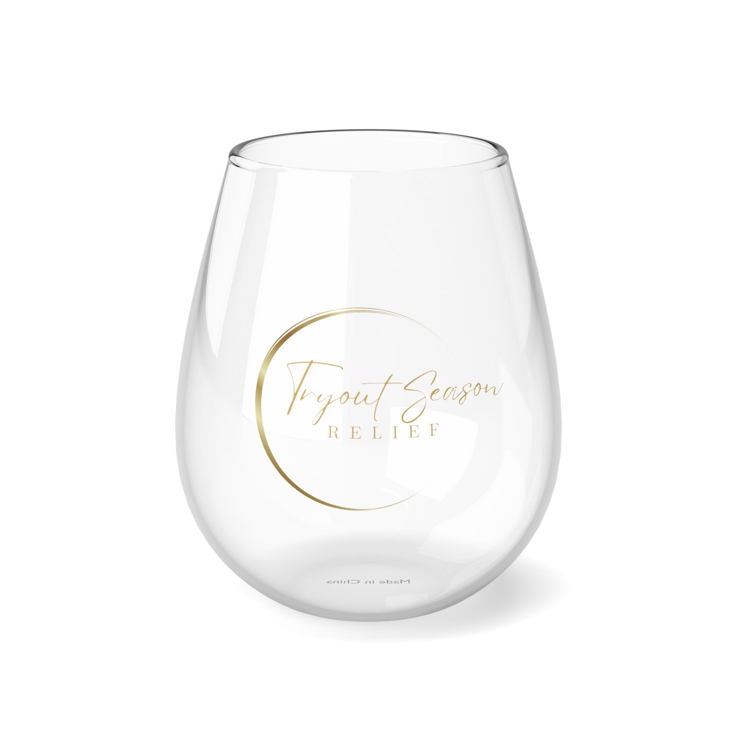 Tryout Season wine glass