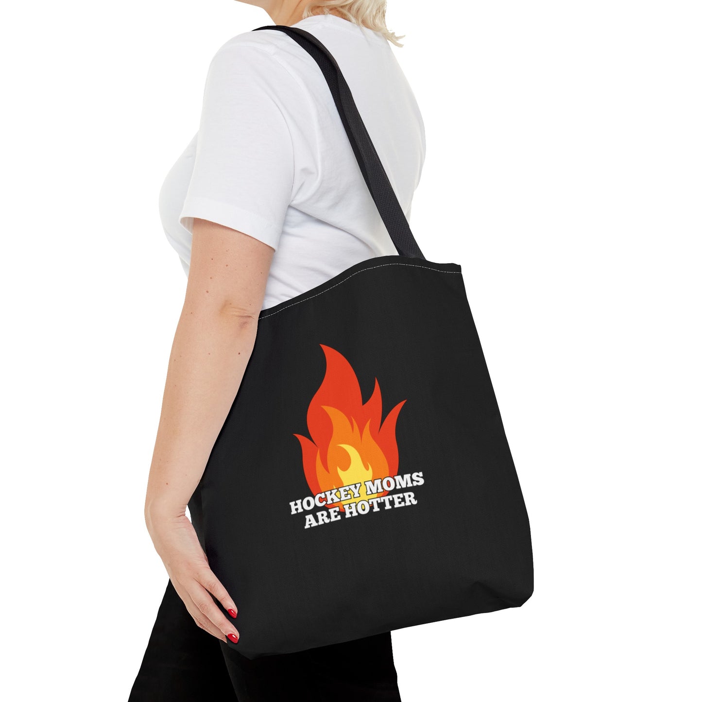 Hockey Moms Are Hotter tote bag