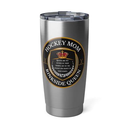 Rinkside Queen tumbler - GoBoi Store -  Let's celebrate the regal spirit of those who support the game with unwavering devotion. From early morning practices to late-night games, embody the dignity of hockey motherhood and reign supreme on the sidelines. Double wall insulation Material: Stainless steel Fits perfectly in car cup holder Spill-resistant sliding lid with a rubber gasket to prevent leaks