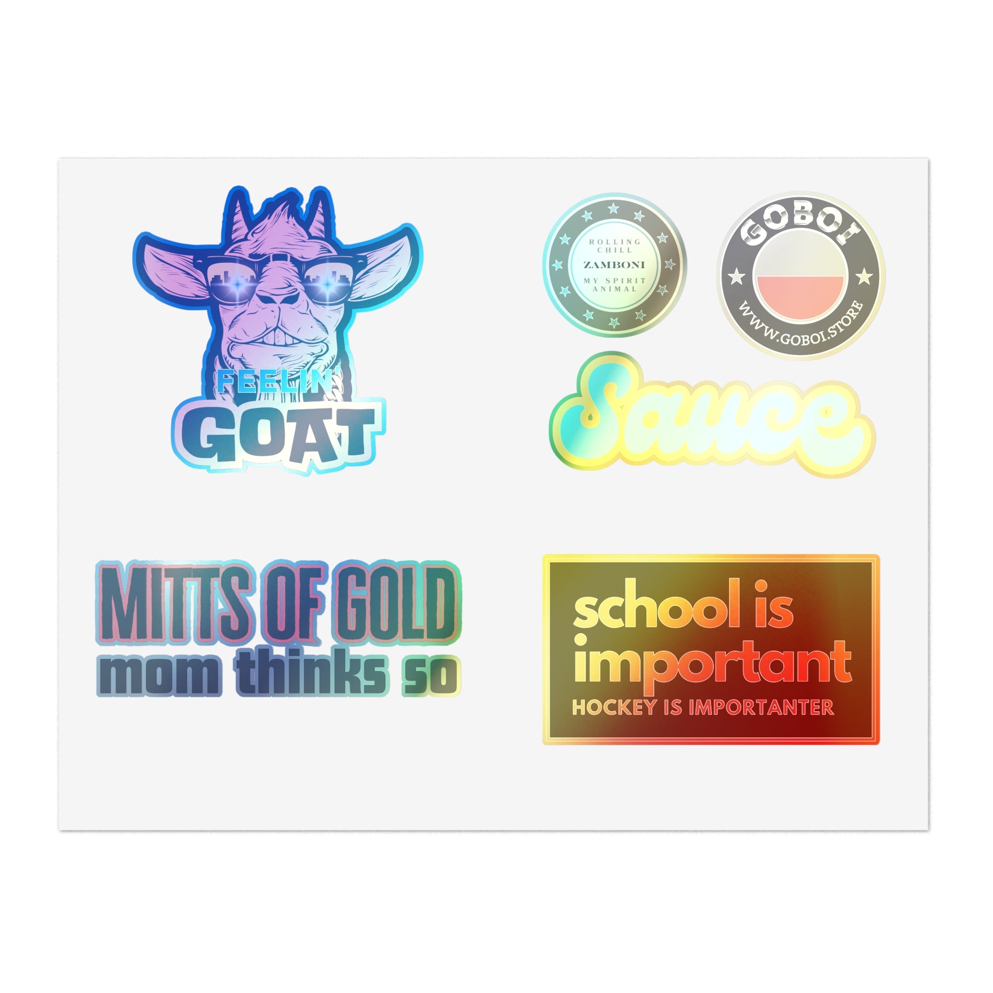 GOAT Holographic Sticker Sheet - GoBoi Store