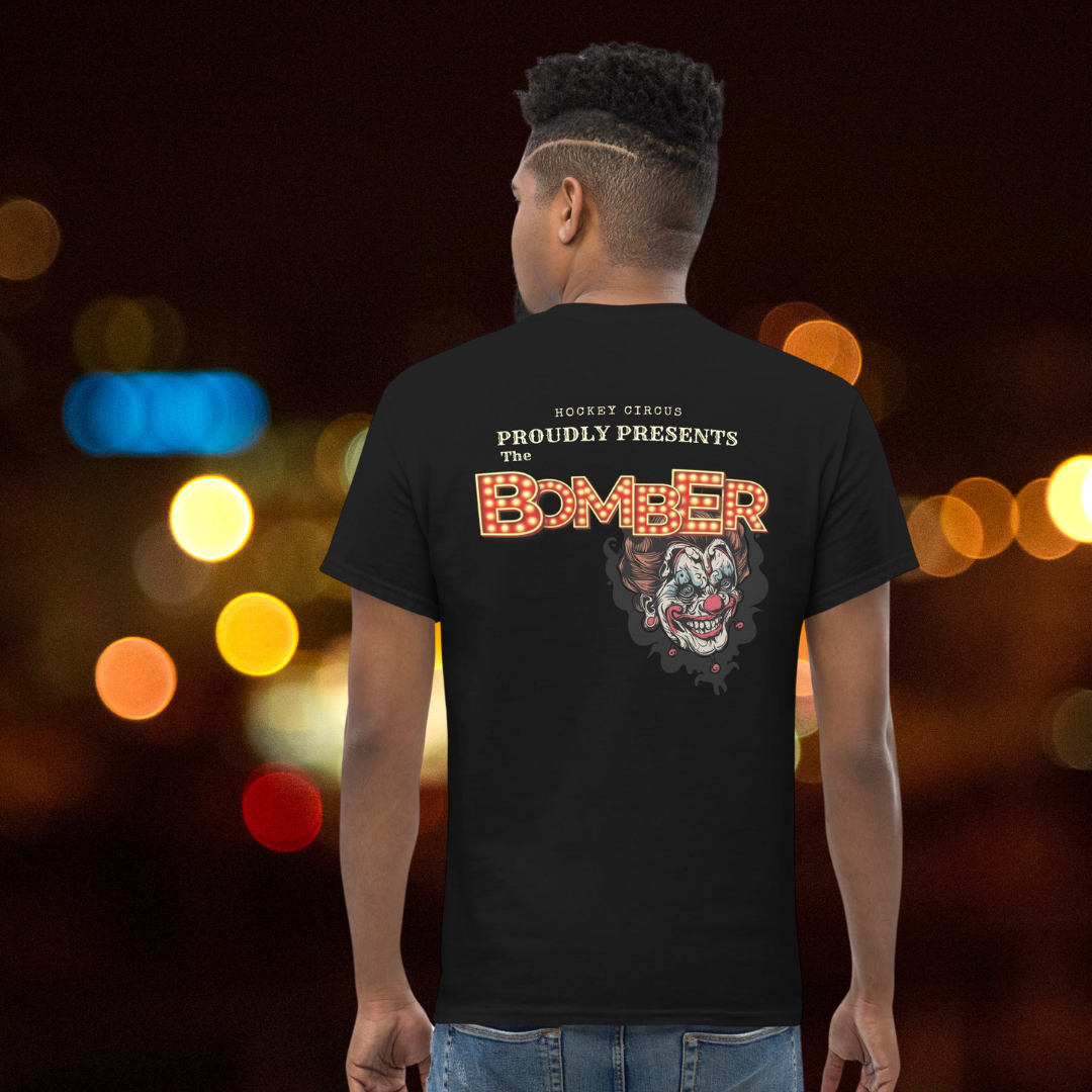 Bomber Circus hockey tee background