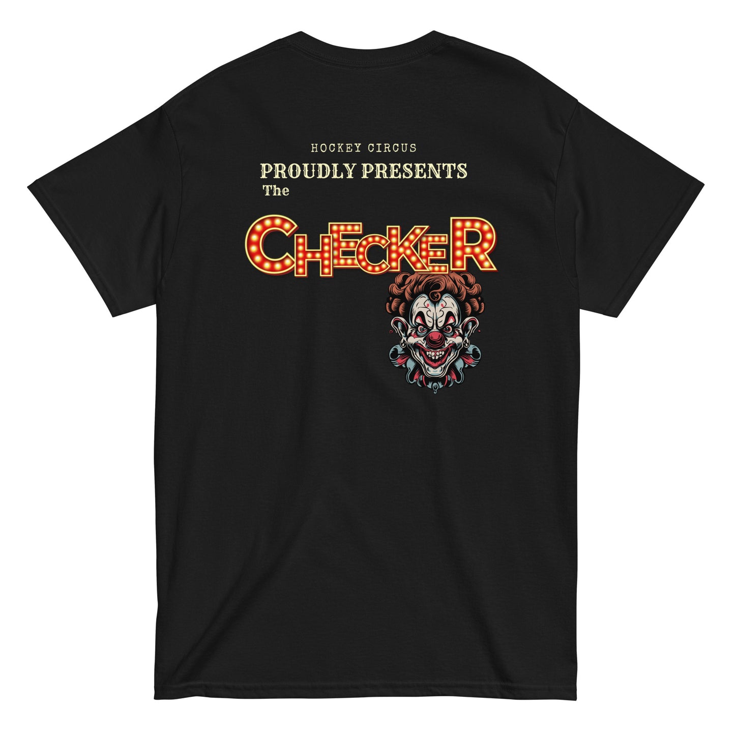 Checker hockey tee