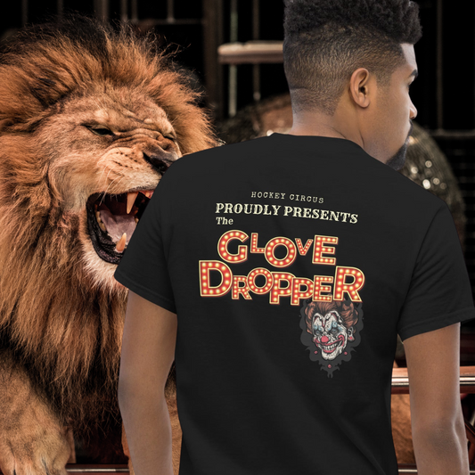 Glove Dropper hockey  tee background