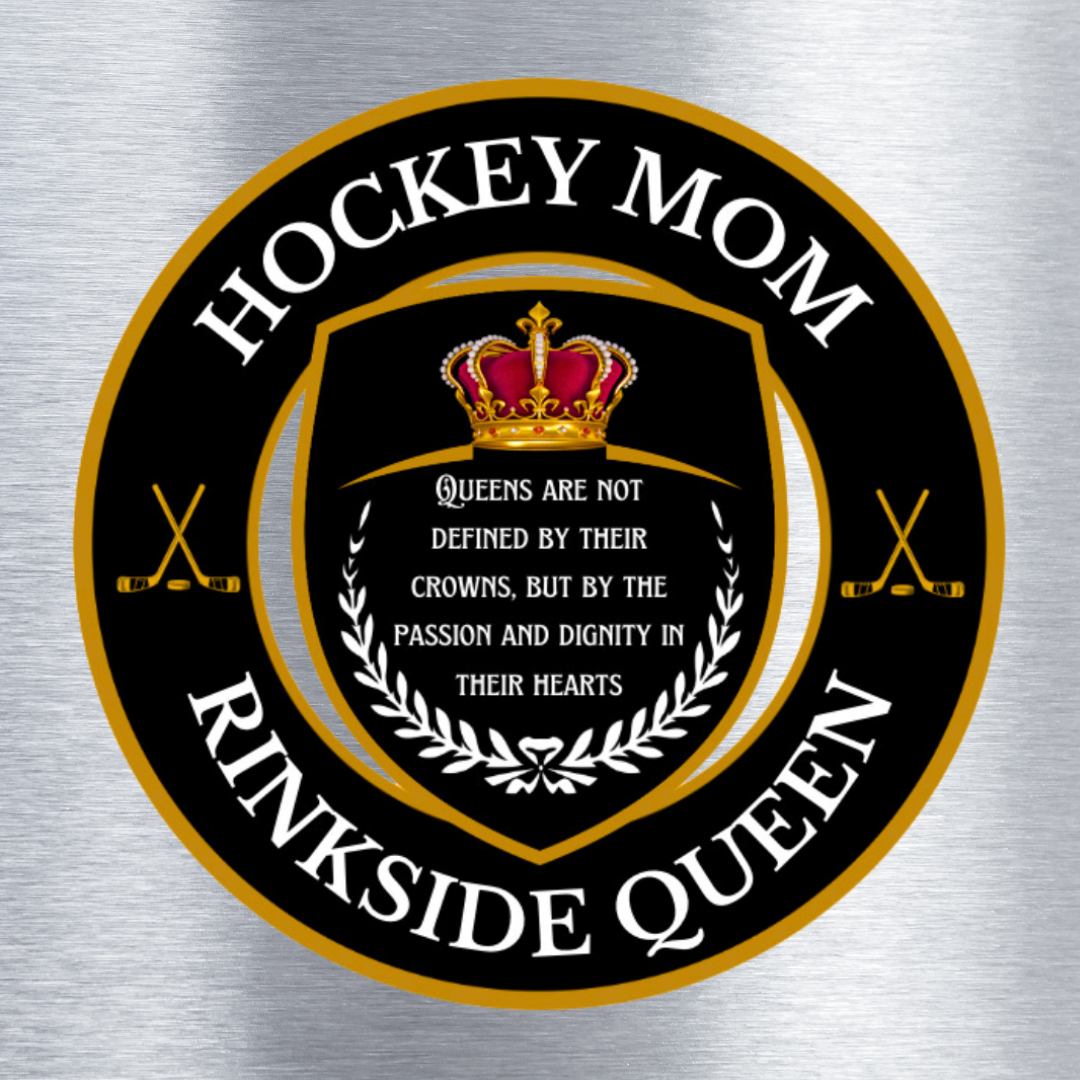 Rinkside Queen tumbler - GoBoi Store -  Let's celebrate the regal spirit of those who support the game with unwavering devotion. From early morning practices to late-night games, embody the dignity of hockey motherhood and reign supreme on the sidelines. Double wall insulation Material: Stainless steel Fits perfectly in car cup holder Spill-resistant sliding lid with a rubber gasket to prevent leaks