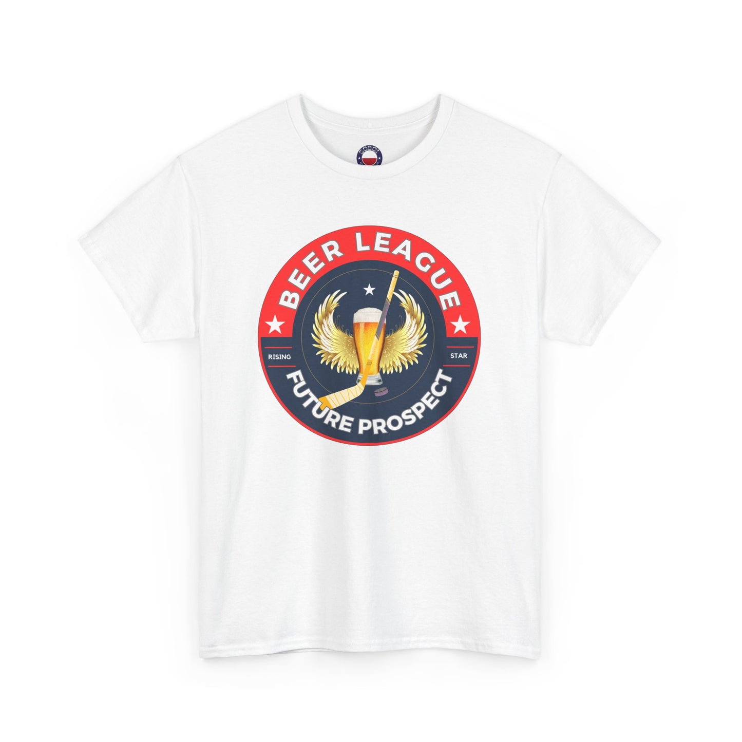 beer league hockey tee white