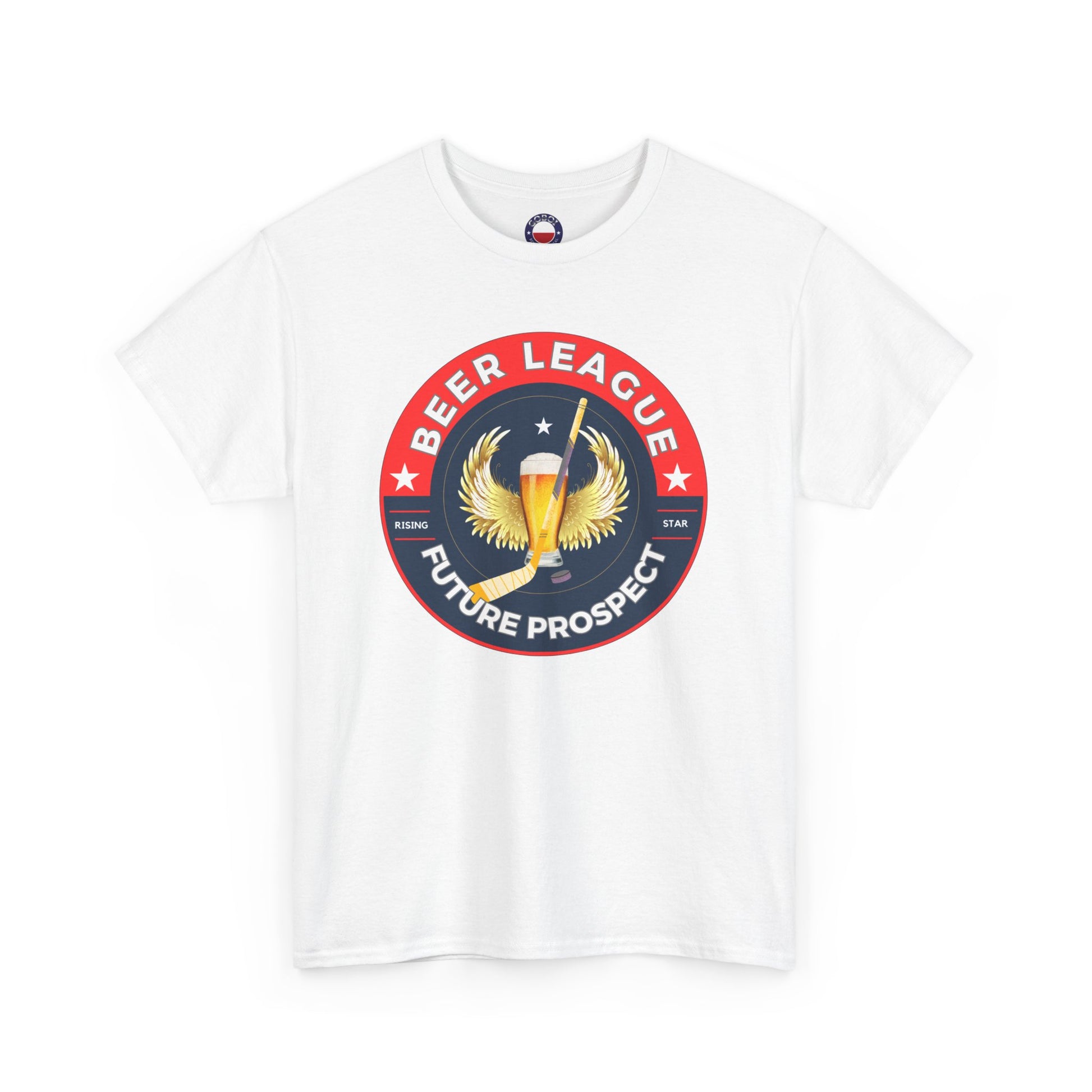 beer league hockey tee white