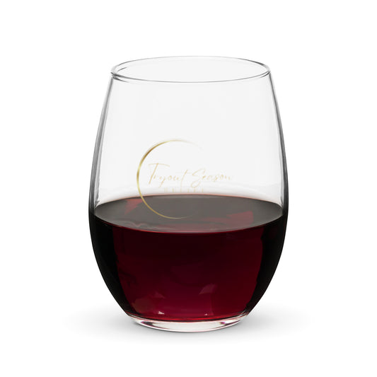 Tryout Season Relief stemless wine glass